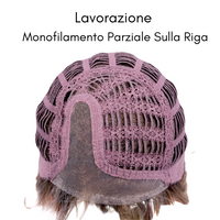 PARRUCCA COVER MONO PART CAPELLI CORTI MOSSI FIBRA TERMORESISTENTE