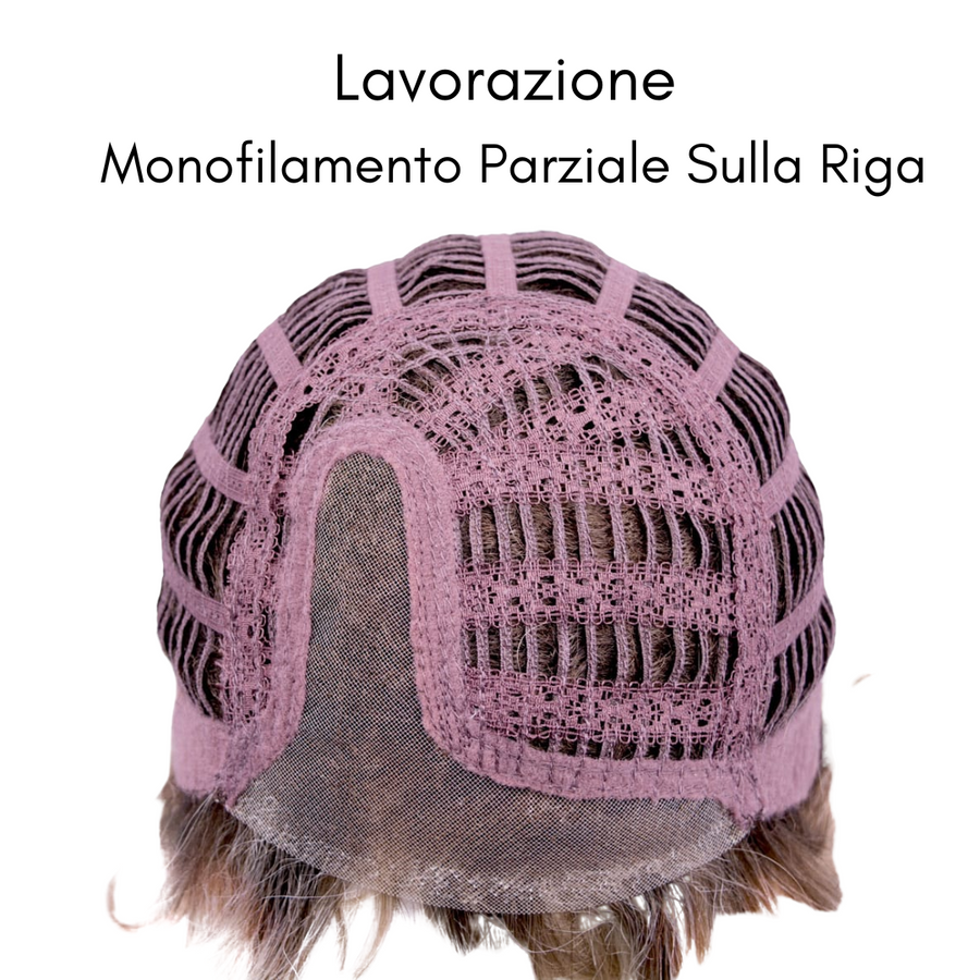 PARRUCCA ONDA MONO PART CAPELLI MEDI RICCI